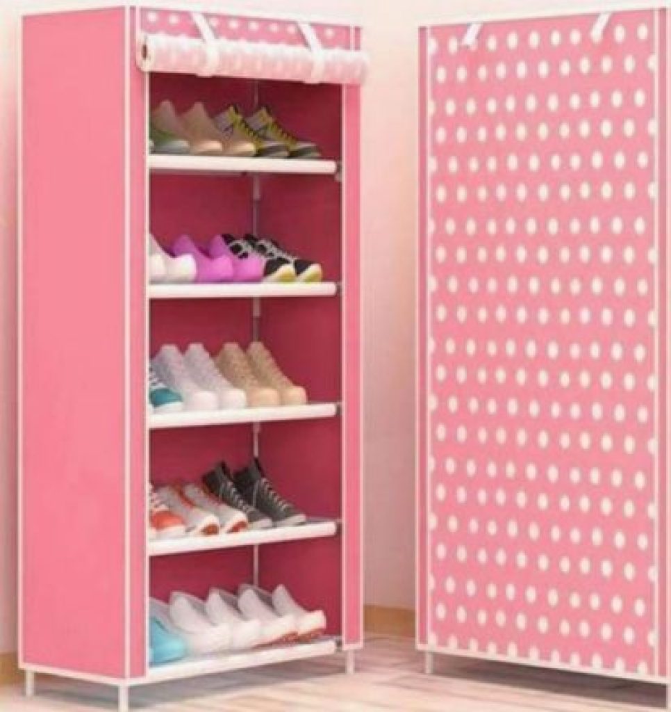 Shoe Cabinet 6-layer in Pink