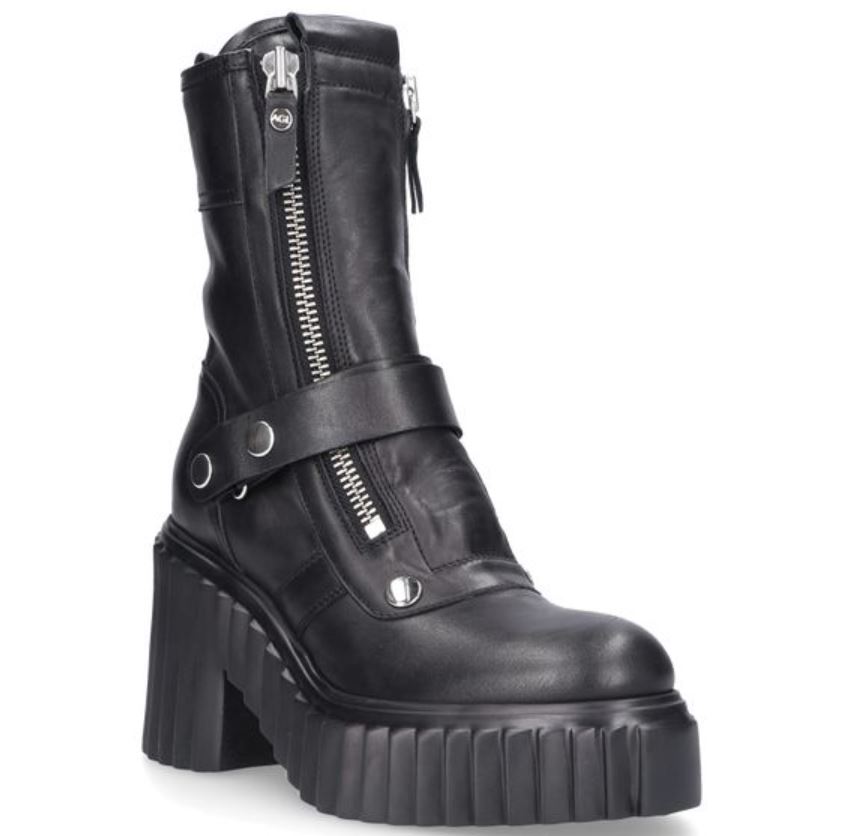 AGL leather black boots