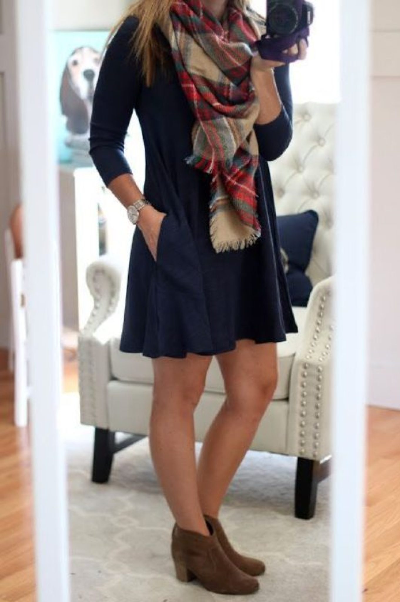 blue flutter sleeve dress Midi – PinkBlush Size:MEDIUM 5.5.25 Birthday Dress Ideas: Look
